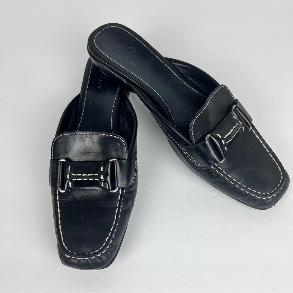Cole Haan/Nike Air black slip on loafer mules-8.5
